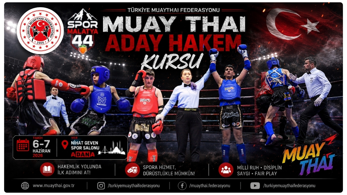 Adana'da Muaythai Aday Hakem Kursu Düzenleniyor