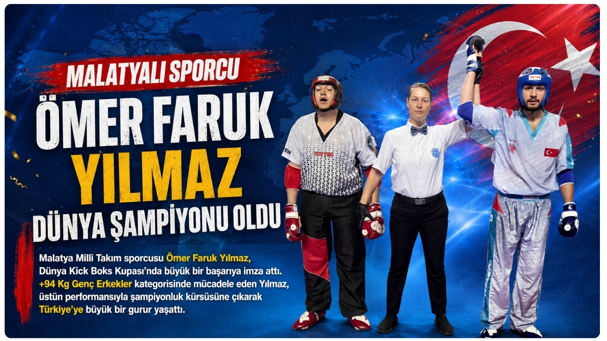 Malatyalı Sporcu Ömer Faruk Yılmaz Dünya Şampiyonu Oldu