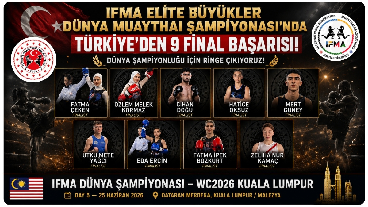IFMA Elite Büyükler Dünya Muaythai Şampiyonası'nda Türkiye'den 9 Final Başarısı