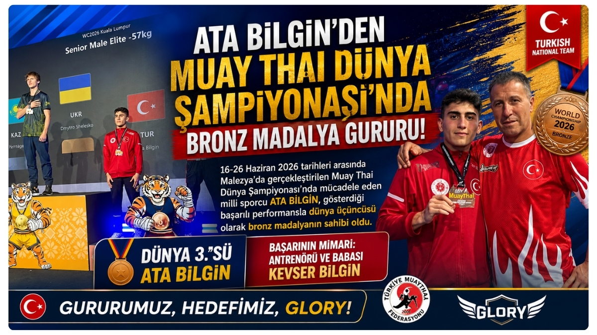Ata Bilgin'den Muay Thai Dünya Şampiyonası'nda Bronz Madalya Gururu