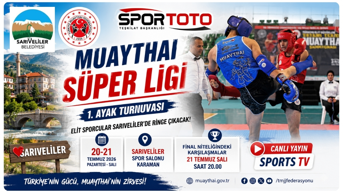 Spor Toto Muaythai Süper Ligi 1. Ayak Turnuvası Sarıveliler'de Başlıyor