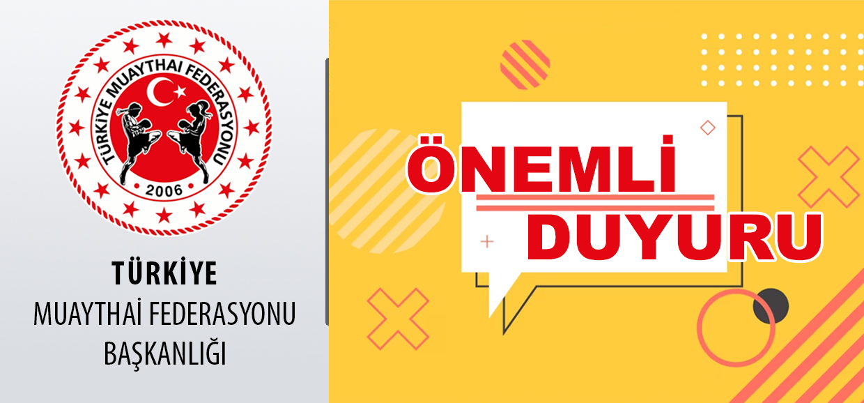 TÜRKİYE MUAYTHAİ FEDERASYONUNDAN