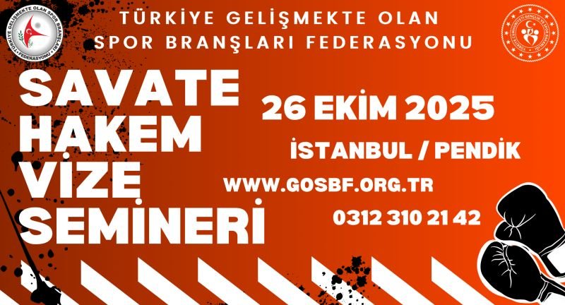 26 EKİM 2025 SAVATE HAKEM VİZE SEMİNERİ İSTANBUL/PENDİK