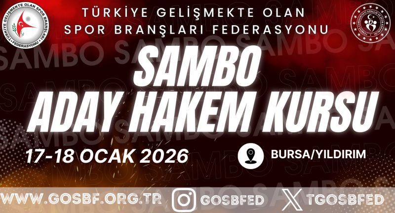 Bursa'da Sambo Aday Hakem Kursu Düzenlenecek: Tarihler Belli Oldu